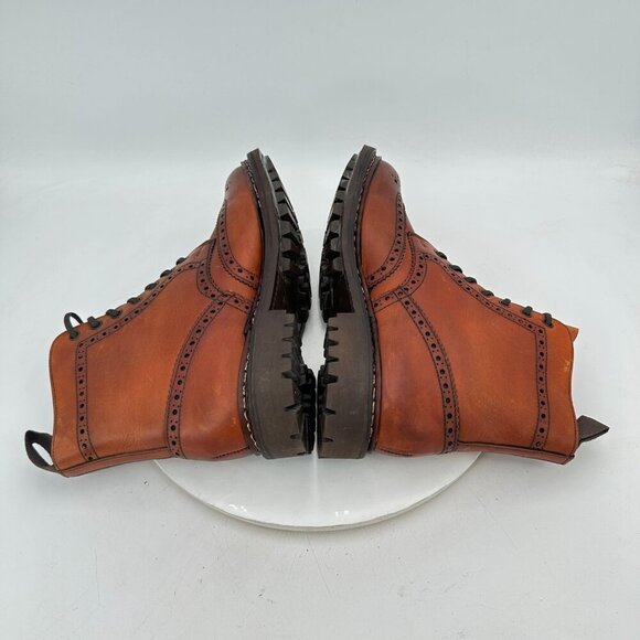 Ralph Lauren Men UK 10D US 10.5 D Brown Leather Itshide Commando England Boot - Picture 6 of 11